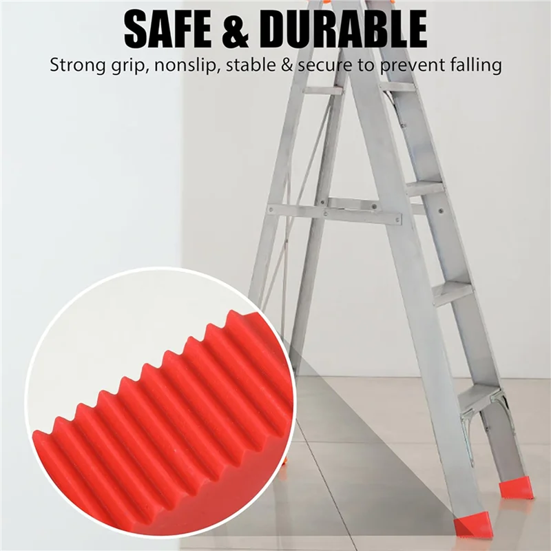 8 Uds. Cubiertas para pies de escalera, cubiertas versátiles para patas de escalera, almohadillas antideslizantes para escaleras, almohadilla de goma para pies, funda aislante para pies
