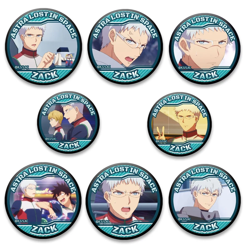 Broches de personajes de dibujos animados de Zack Walk, Laca Esposita, insignia de Anime Astra Lost in Space, alfileres de solapa redondos para accesorios de bolso