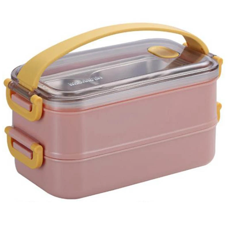 New Portable Stainless Steel Lunch Box Portable Leakproof Food Kitchen Containers Japanese-Style Bento Lunch Box