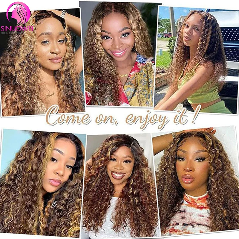 Evidenzia fasci di onda d'acqua P4/27 con fasci anteriori 3/4 con fasci di tessuto di capelli umani brasiliani frontali con frontale in pizzo 13 q6 4