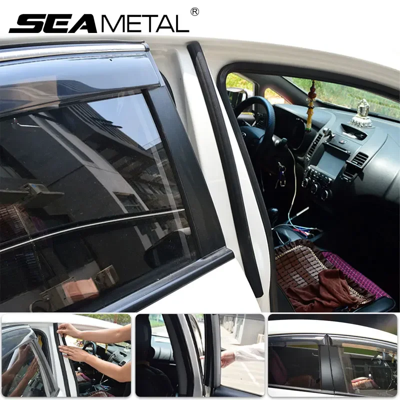 SEAMETAL Car Door Rubber Seal Strip Filler Car Door Middle Column Weatherstrip for Car B pillar Protection Sealant Accessories