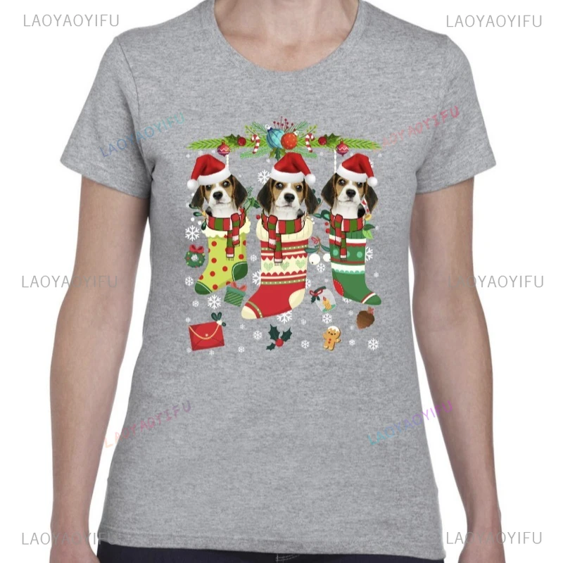 عيد الميلاد التي شيرت بيغل الكلب عيد الميلاد عيد الميلاد الحيوان عشاق الكلاب مضحك نمط تي شيرت عيد الميلاد تيز لطيف الأسرة حزمة هدية #2