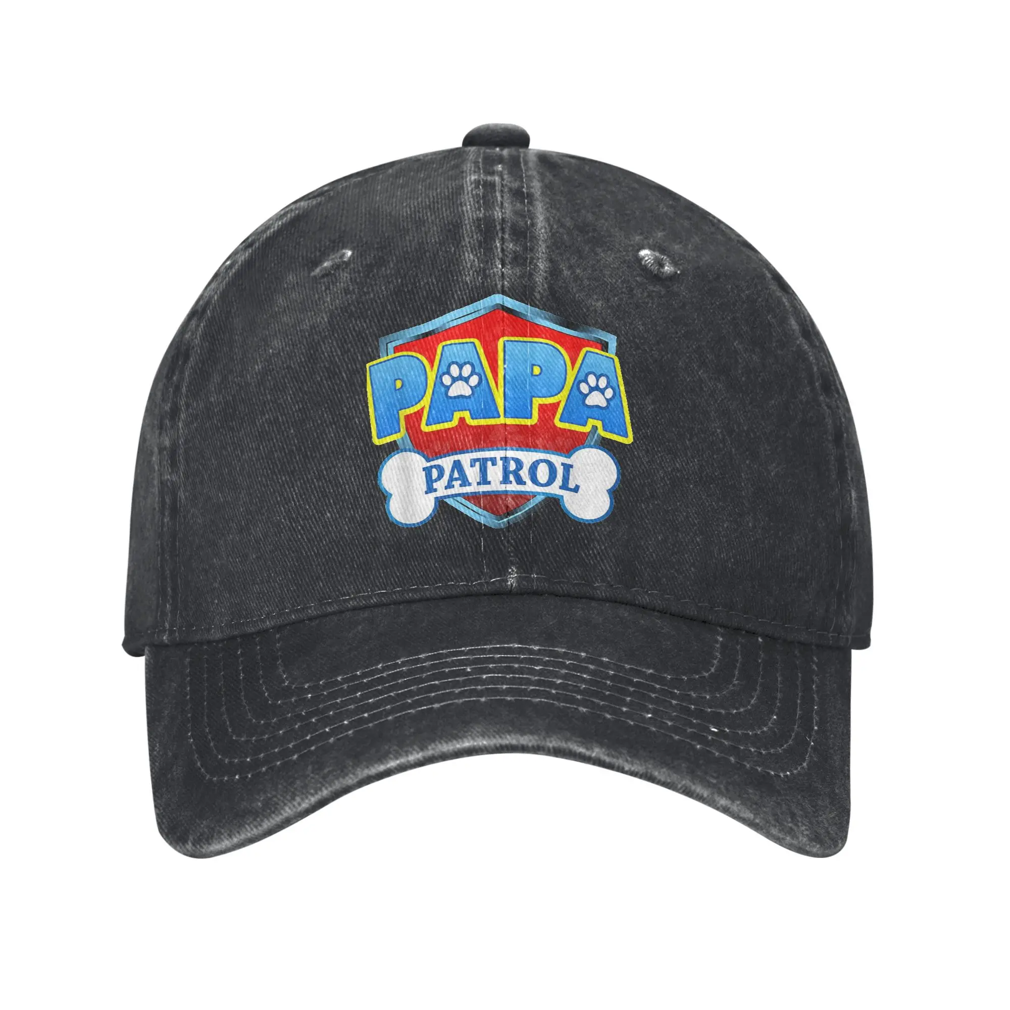 

Humor Funny Papa Patrol Dog Trucker Hat Merch For Men Women Baseball Cap Cartoon Vintage Headwear Cap Adjustable