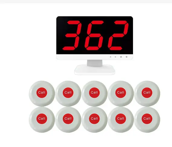 

JIANTAO JT-362+F5 With 10 Pagers Sound Amplifier Waterproof Wireless Calling System 3 Digit Led Display For Hookah Restaurant