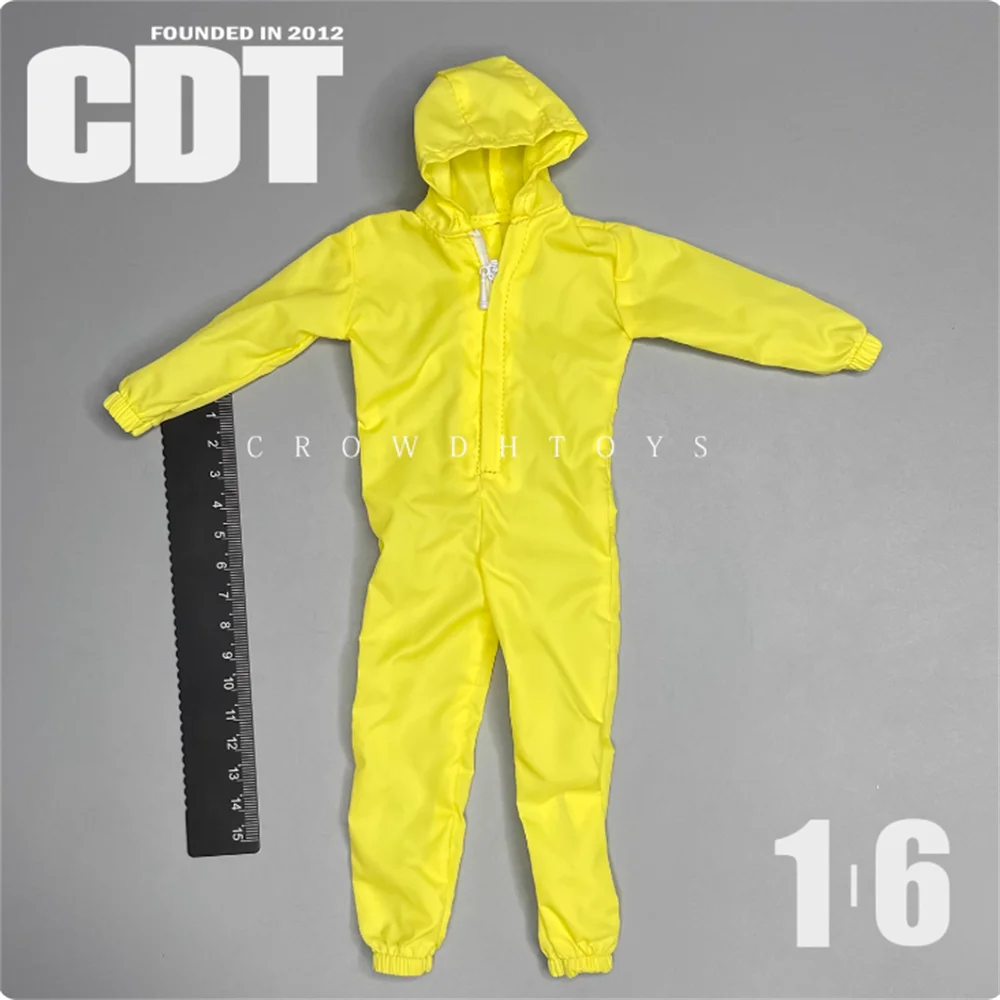 

Snail CROWDHTOYS 1/6 Fashion Trendy Clothes Yellow Half-zip Hooded Jumpsuit Model Toy Gift Fit 12'' Doll Body In Stock