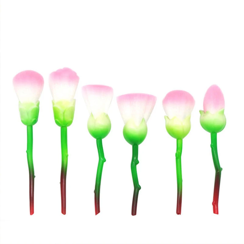 6pcs Rose Flower Shaped Makeup Brushes Set Face Foundation Colour Powder Eye Shadow Cosmetic Blush Pincel Maquiagem