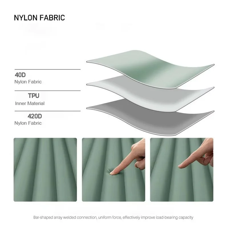 Outdoor Inflatable Seat Cushion with Backrest Adjustable Outdoor Folding Seat Cushion Camping Beach Chair Picnic Air Mattress