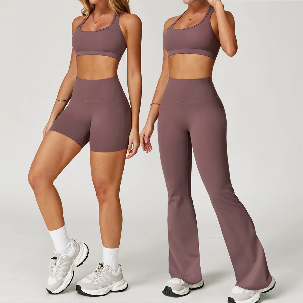 

Yoga Set 2 Pieces Women Clothes Workout Outfits Fitness Sportswear Gym Tracksuit High Waist Leggings Sports Bra Athletic Wear