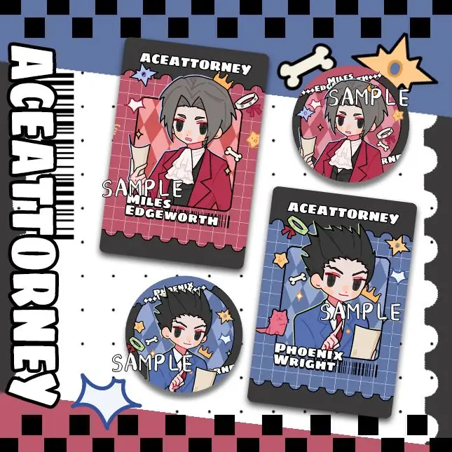 Anime Ace Attorney Miles Edgeworth Phoenix Wright Cosplay Instant Camera Cartoon Badge Pendant Brooch Ornament Accessory Gift