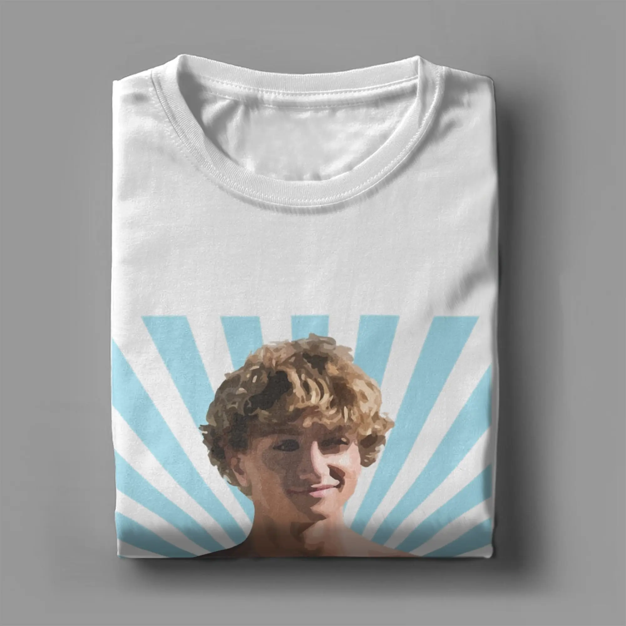 تي شيرت جمالي للرجال من القطن بأكمام قصيرة من Jeremiah and Belly تي شيرت صيفي جميل بياقة دائرية