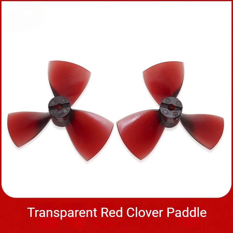 Kaqixin Rc Boat Propeller 80Mm 3 Blade Transparent Red High Strength Pc Cw Ccw For Large High Speed Boat Diy Underwater Thruster