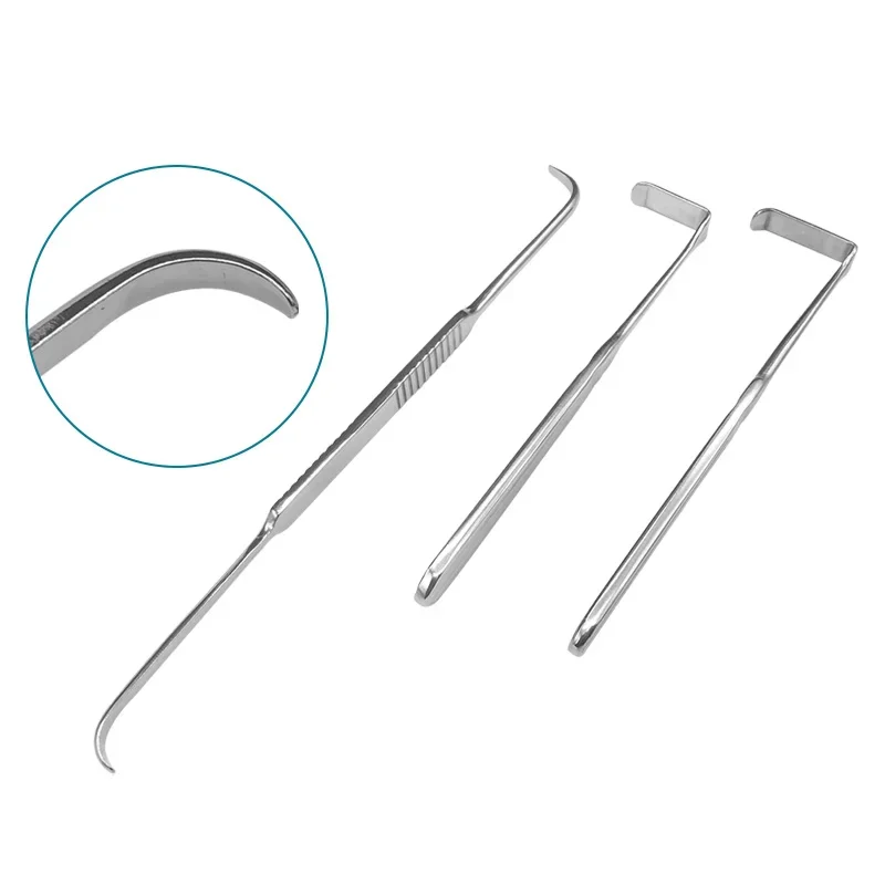 

Rib Cartilage Stripper Double Headed Hook Stripper Stainless Steel Nasal Plastic Instrument Set 3pcs/set