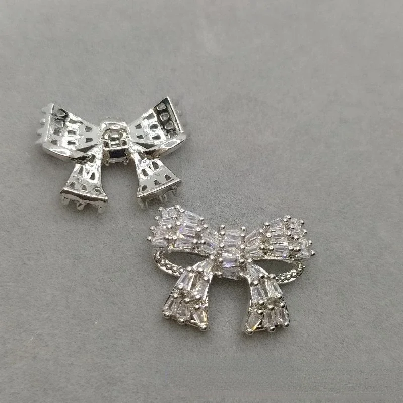 5 sztuk przezroczysta cyrkonia wzór w kształcie płatka śniegu Shank guziki odzieży wysokiej jakości luksusowy metalowy modny guzik dekoracyjny do szycia DIY — zdjęcie 4
