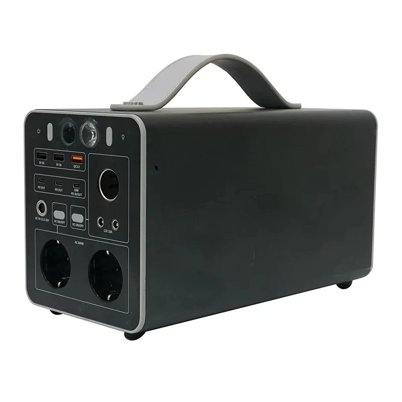 High Power 600W Portable Solar Energy Storage Box Controller for Outdoor Camping Self-Driving Car Emergency Power Supply