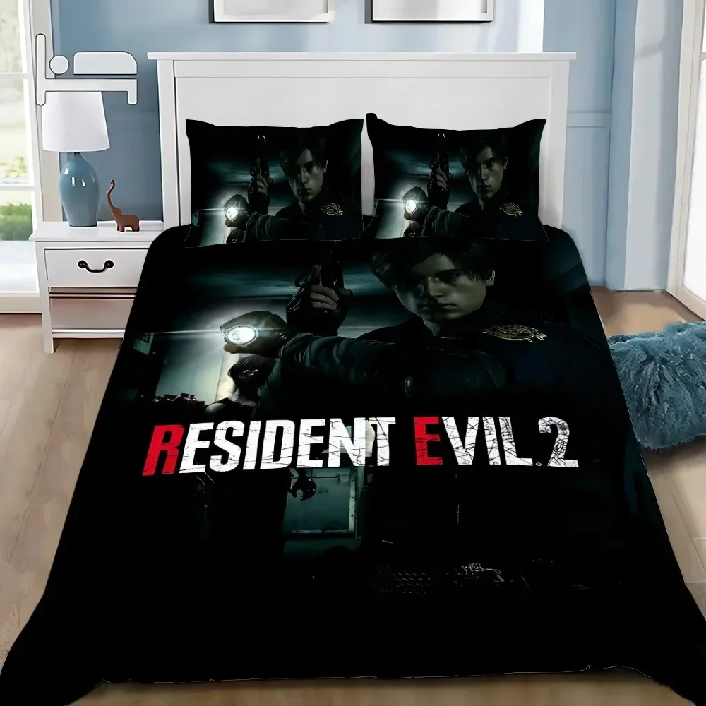 Duvet Cover Pillowcase Residents Evil Bedding Set Adult Boy Girl Bedroom Decoration Children Gift Single Double Large Size