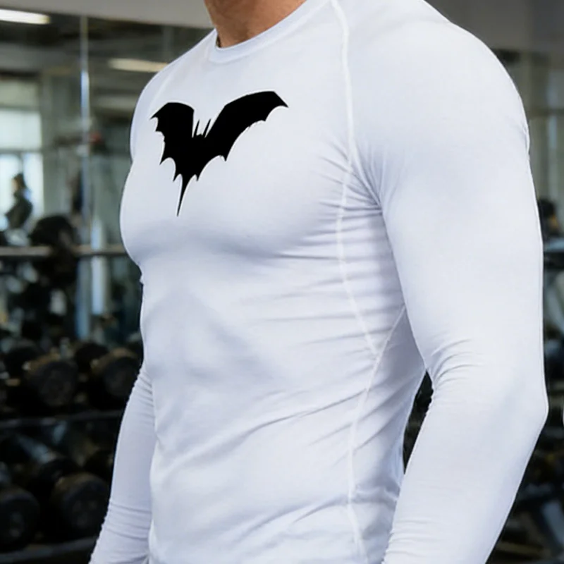 Camiseta masculina correndo esporte t camisa de compressão fitness topos t secagem rápida treinamento ginásio esporte correndo camisas camisa