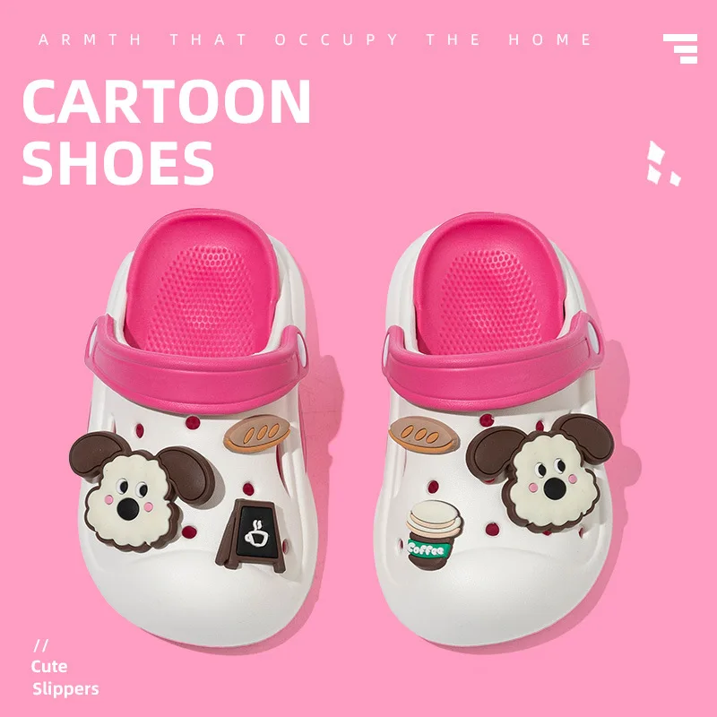 

Kids Beach Shoes Outdoor Casual Sports for Boys Girls Baby Slippers EVA Children's Hole Shoes Cartoon Toddler Slippers Non-slip