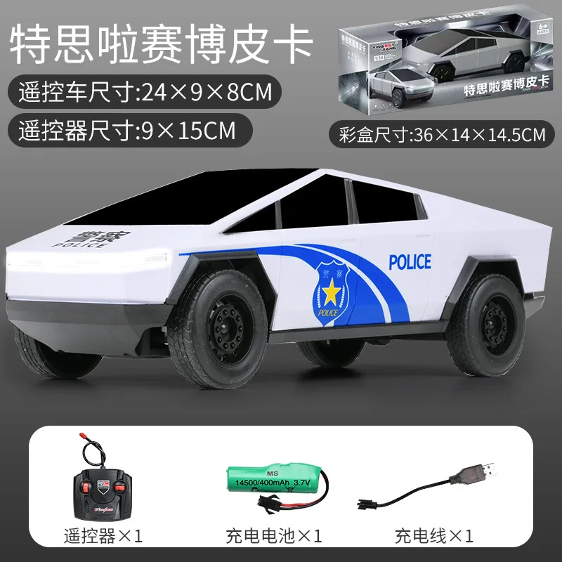 

Tesla Remote 1:14 Control Car 1/32 RV Music Edition Alloy Model New Network Pickup Electric Children's Toy Gift