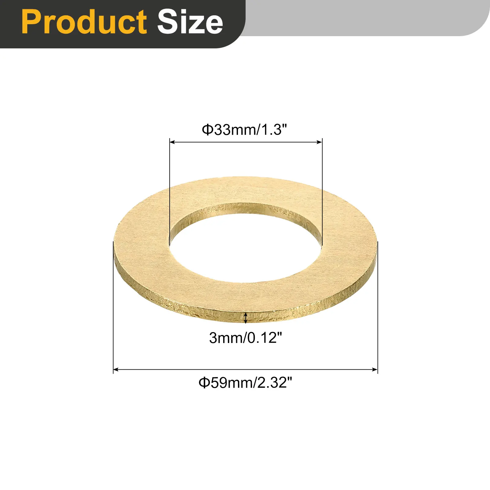 1-360Pc Flat Washer Brass Ring Flat Washers Brass Metal Sealing Gasket Ring Crush Washer for Screws Bolts Nuts Machinery Repair