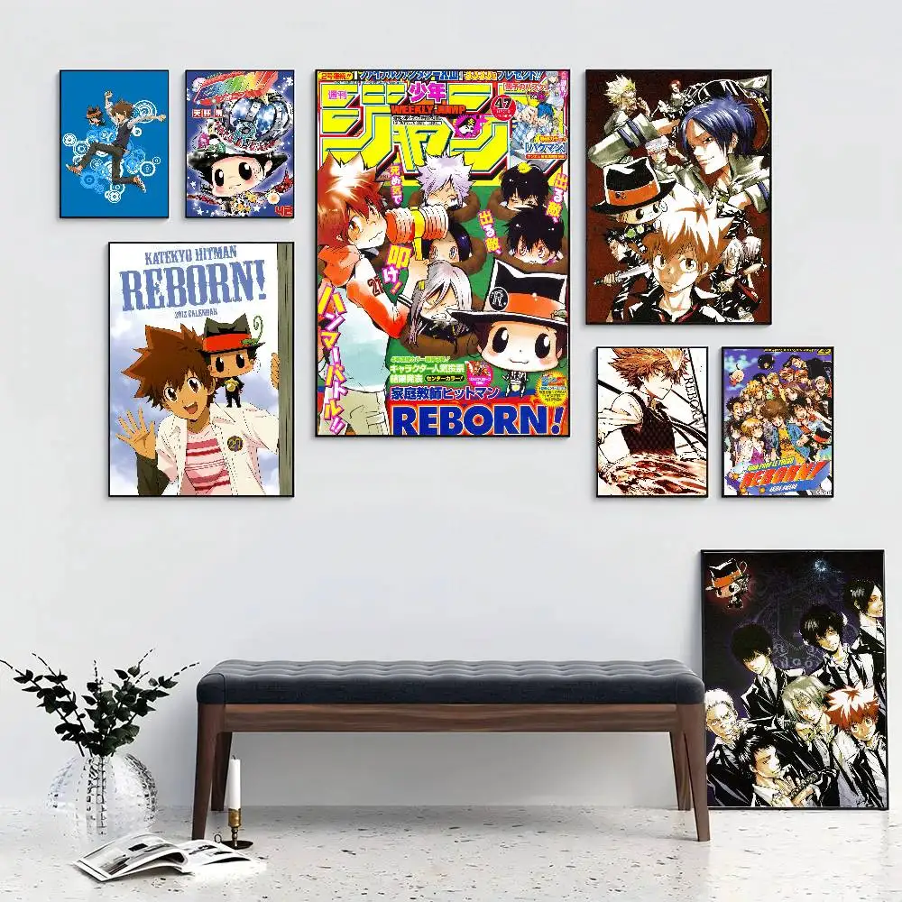 H-HITMAN REBORN Anime Posters Living Room Bar Cafe Quality Canvas Vintage Style Comics Painting Art Home Wall Decor Picture