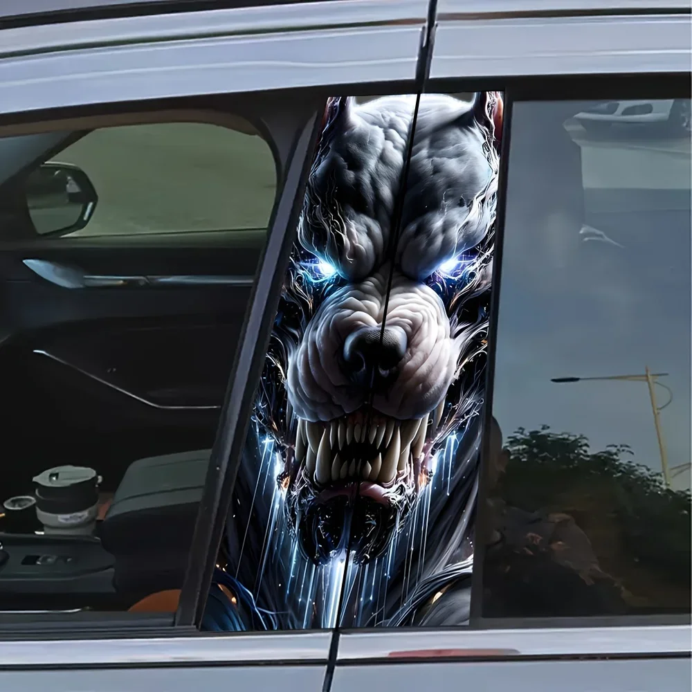 Stunning 2-Piece Anime Beast & Lightning Vinyl Decals! Premium Durable, Glossy Cartoon Fantasy, Effortless to Apply