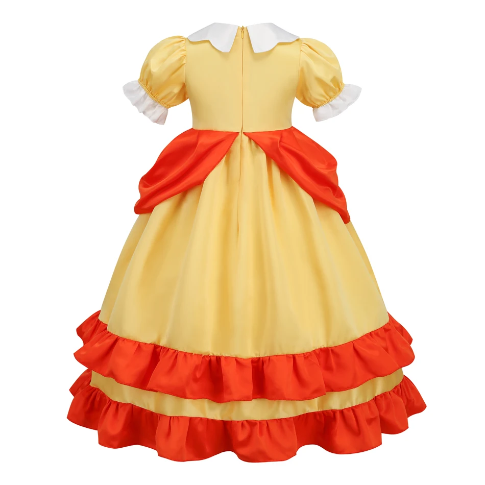 Halloween Girl Daisy Princess Dress Children Cartoon Movie Role Playing Costume Kids Birthday Party Elegant Gown Luxury Frock