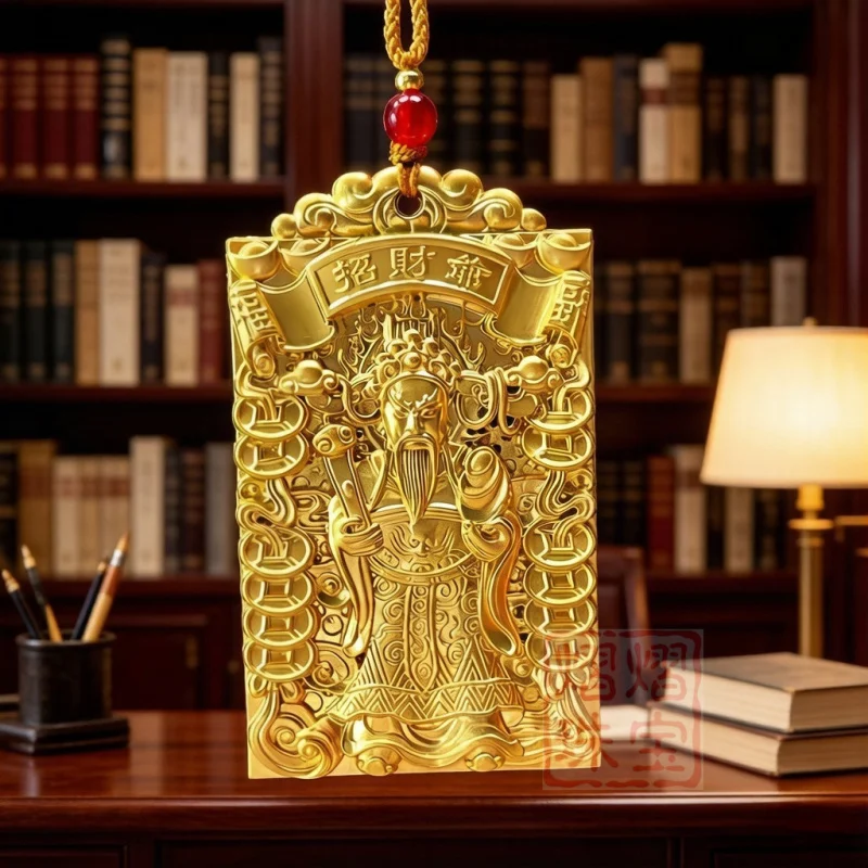 Luxury Gold Alloy God of Wealth Figurine - The God of Wealth Arrives to Attract Fortune and Treasure, Instant Wealth and Prosper