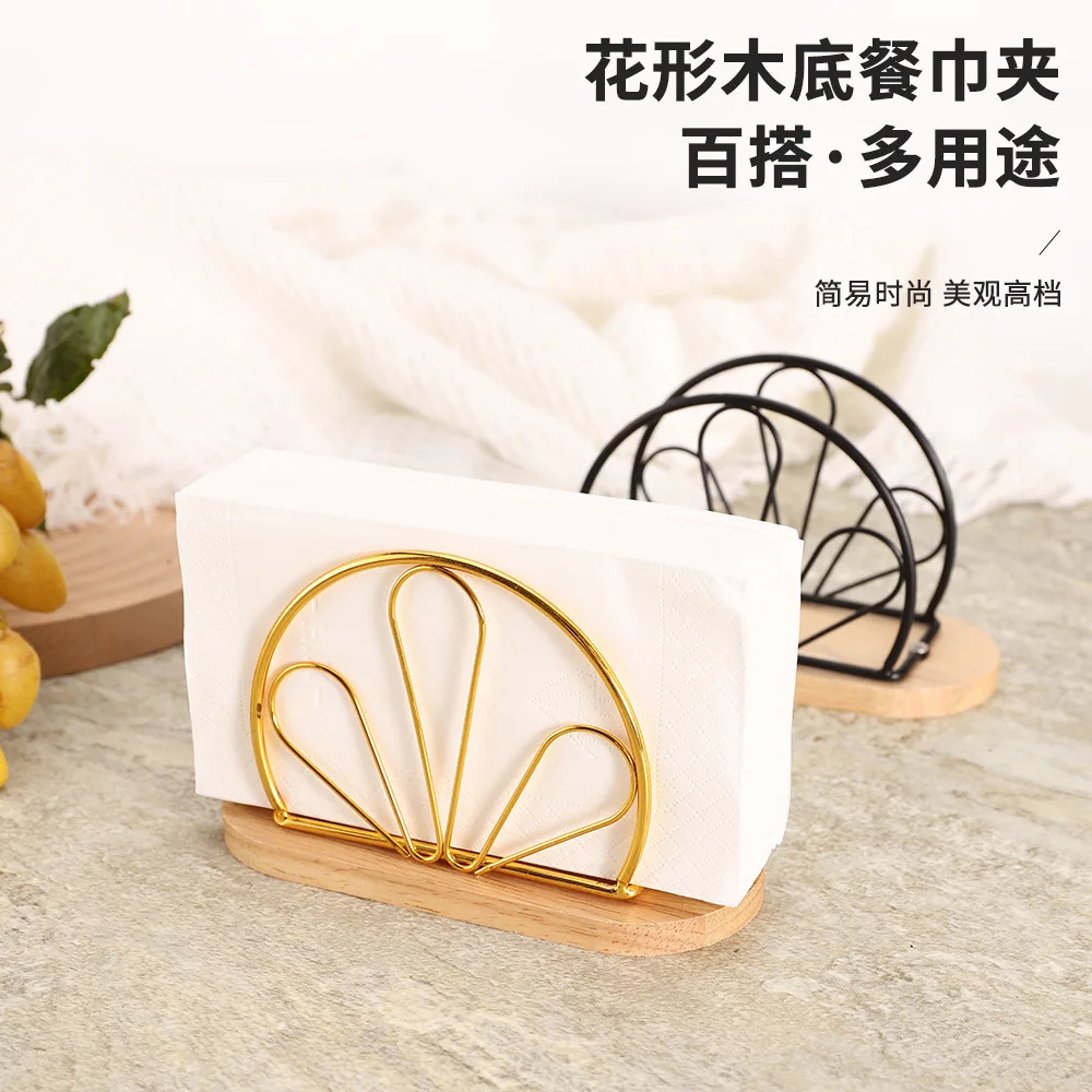 

Freestanding Holder For Table Iron Rack Space-Saving Tissue Organizer Stand Napkin Dispenser For Restaurants Coffee Shops Hotels