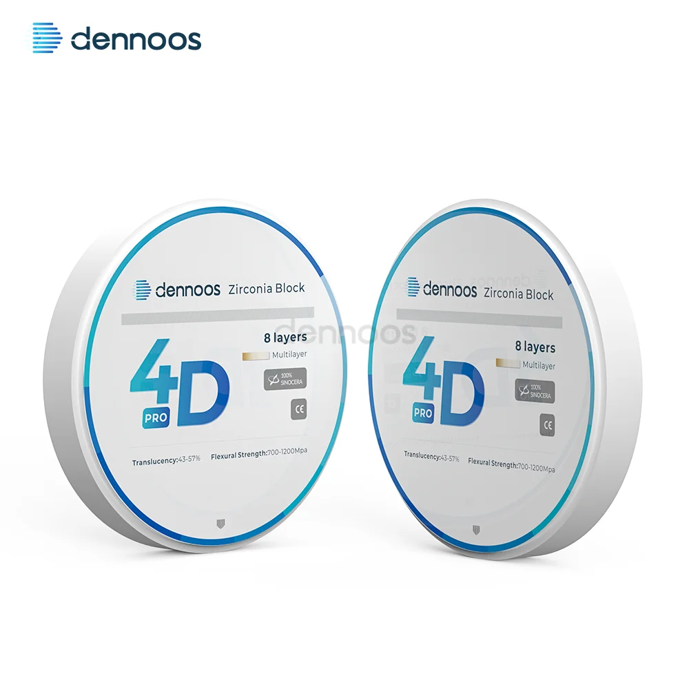4D Pro Dental Multilayer Zirkonoxid-Block-Scheibe CAD/CAM Dental Labor Super Transluzent 98mm Bester Natürlicher Farbverlauf – Detail 11