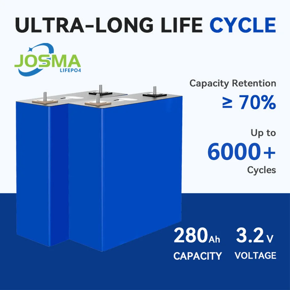 3.2V 280Ah LiFePO4 batteria reale 295Ah grado A cella 330Ah con codice QR 6000 + cicli fai da te 12V 24V 48V batteria al litio esente da tasse