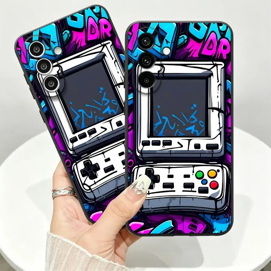 Punk Handheld Console Phone Cover Case for Samsung Galaxy A57 A05 A23 A73 A51 A15 A55 A25 A16 A06 A37 A41 A70 A12 A50 A52 A36