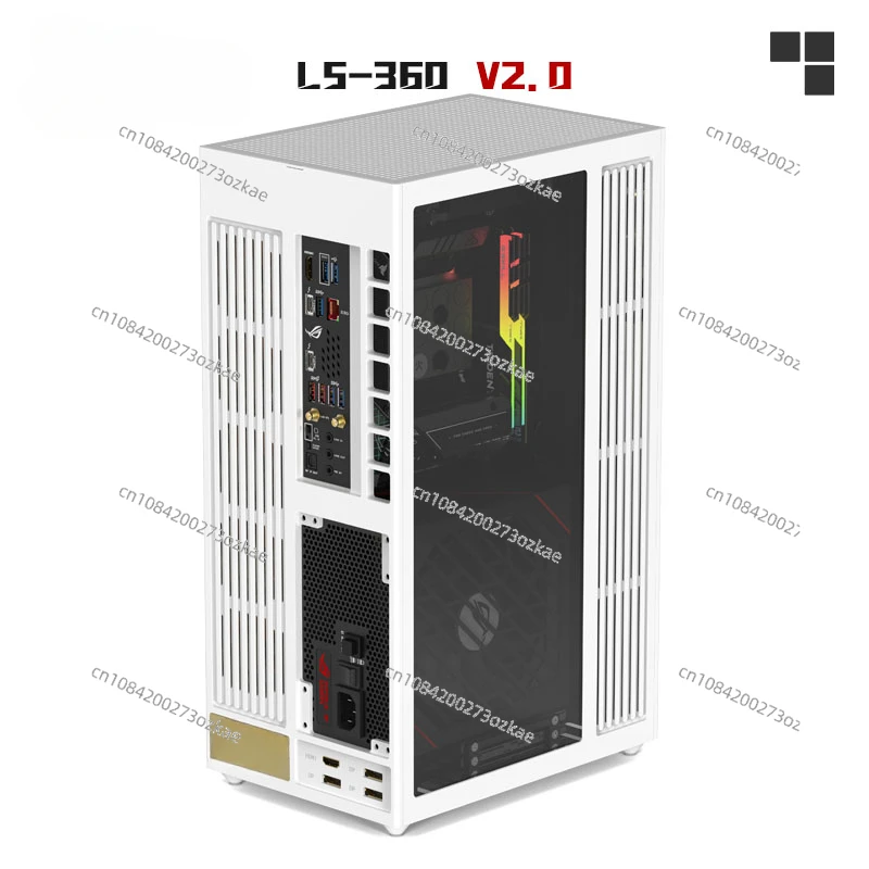 LS-360 V2 Water-Cooled Vertical ITX Chassis Single Display Support 40 Series Graphics Card ATX Power Supply