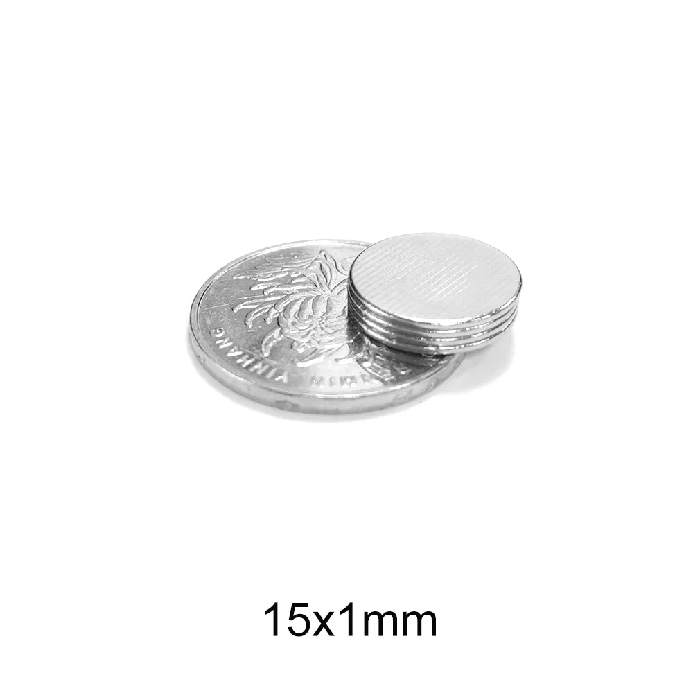 10~300pcs 15x1 mm Powerful Round Magnets 15mmx1mm Bulk Sheet Neodymium Magnet disc 15x1mm Permanent NdFeB Magnet Strong 15*1 mm image 3