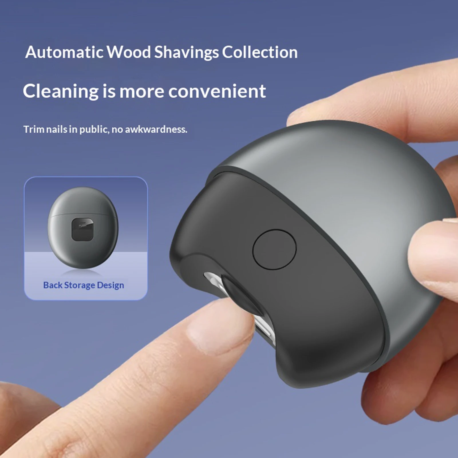 Electric Automatic Nail Clipper with Light and Scraps Storage Multifunctional Nail Trimmer for Kids Seniors and Adults