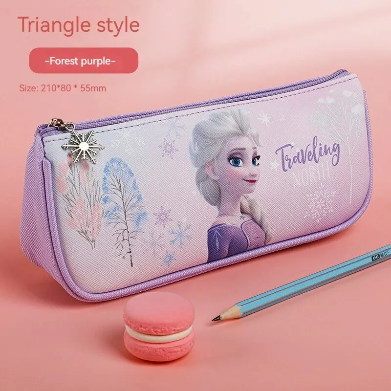 Borsa per penne per bambini Disney borsa per cancelleria per neve e ghiaccio per scuola elementare borsa per matite carina femminile di grande