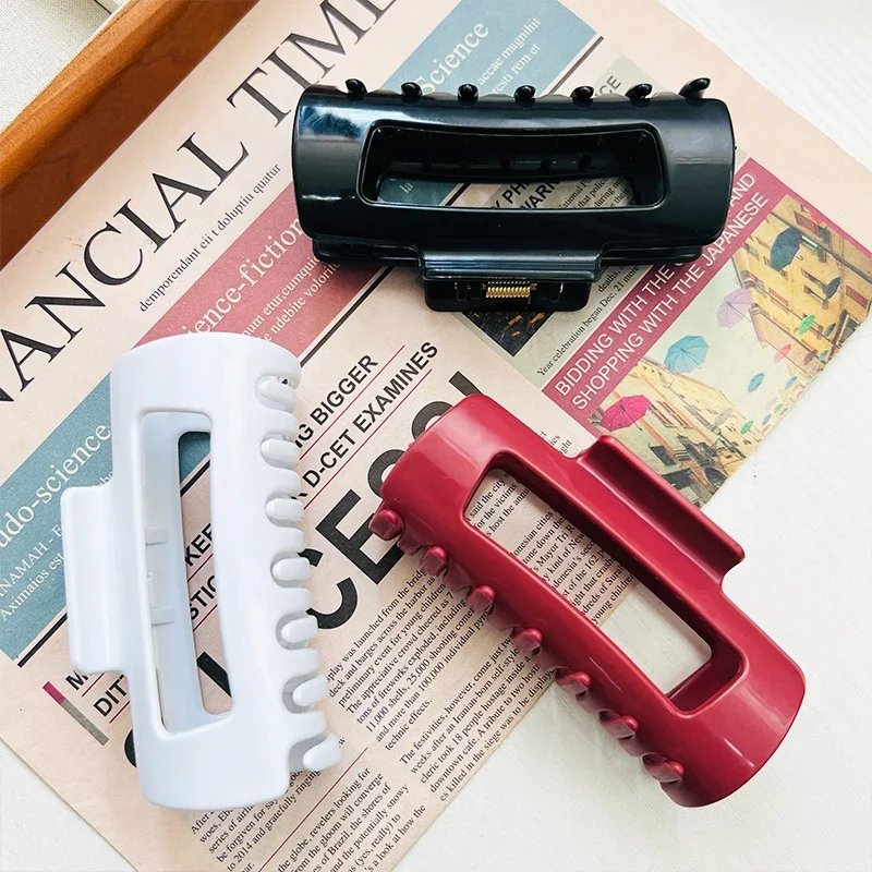 4Pcs Mode Koreanische Frauen Haar Zubehör Einfache Elegante Weiche Silikon Haar Clip Anti-Herbst Langlebig Haarband Shark Haar klaue