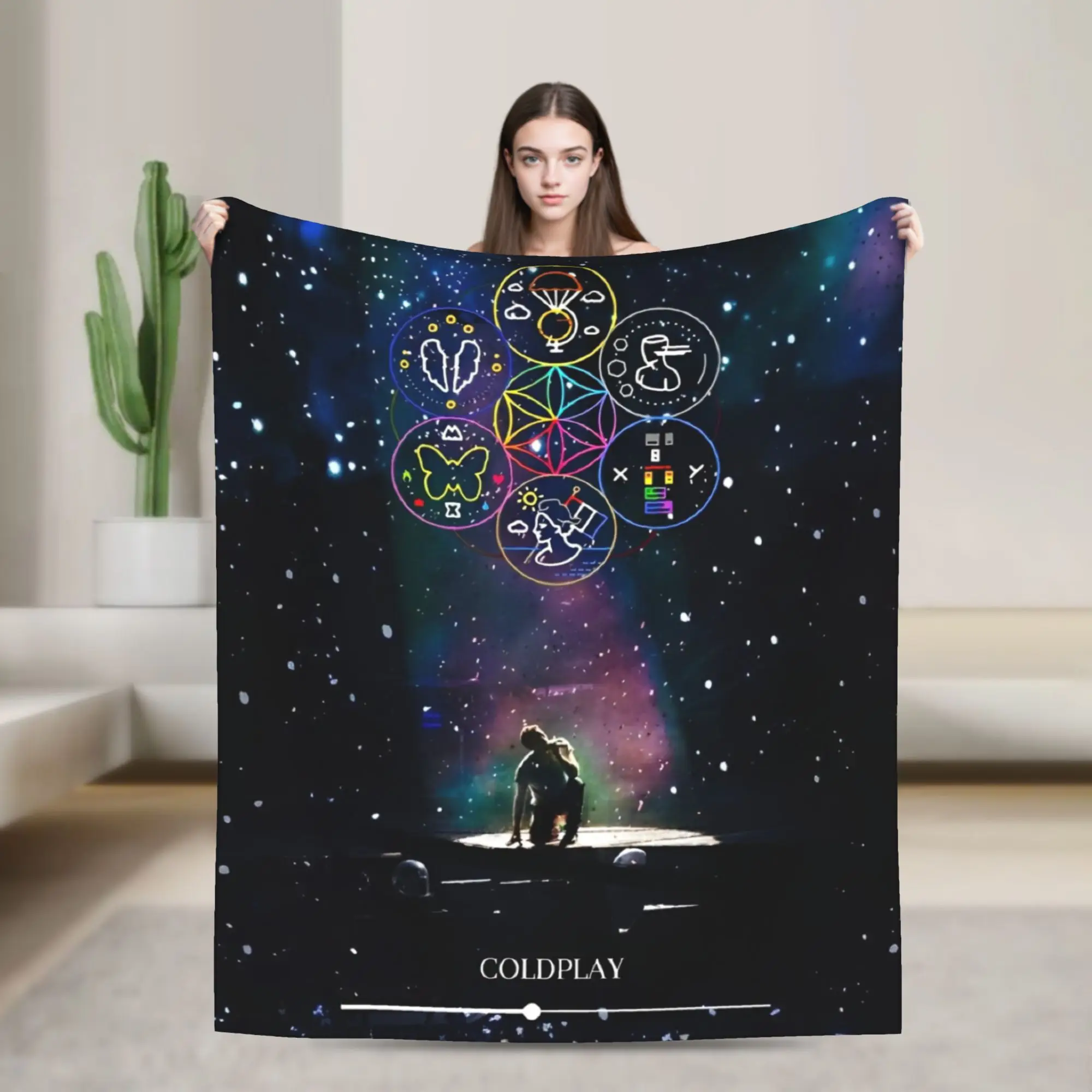 Coldplayed 2025 Tour Head Full of Dreams Merch Blanket Super Soft Warm Throw Blanket for Couch 50x60 Inches Multi-size Bedspread