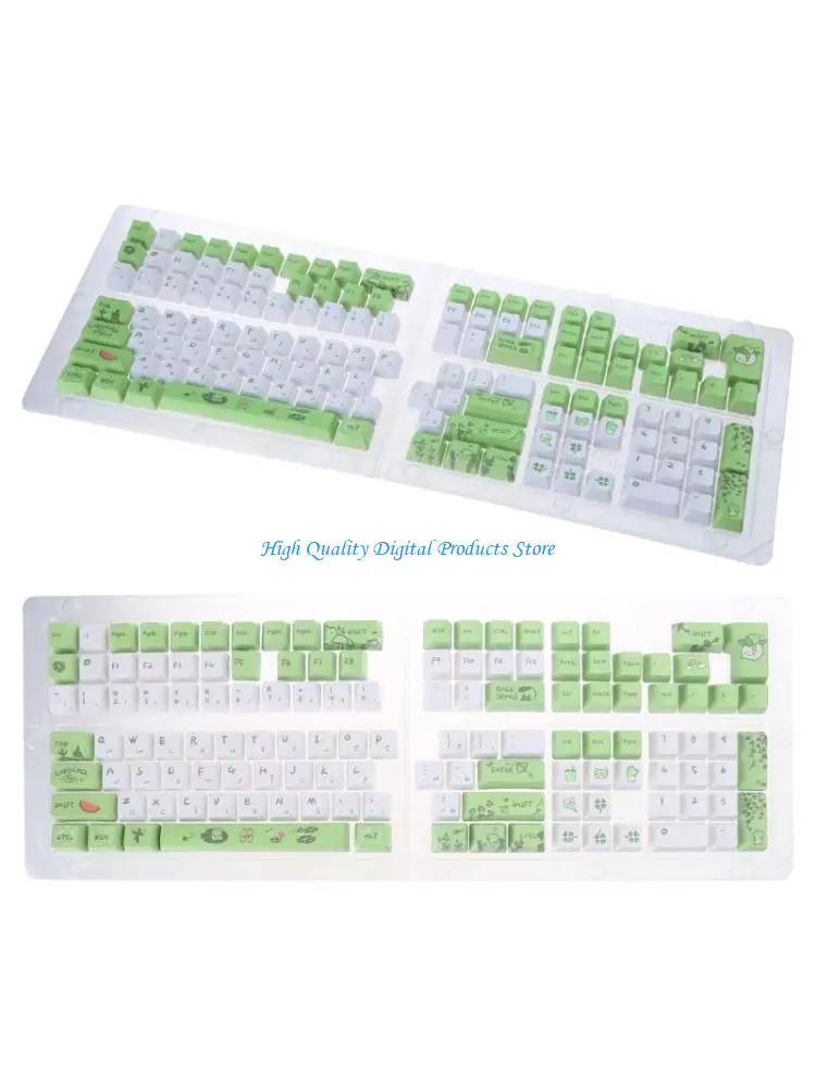 

U2JE Keycaps 129pcs Cartoon лягушка Клюки Клавики Профиль OEM Полный набор набор клавиш Dyesubbed Caps