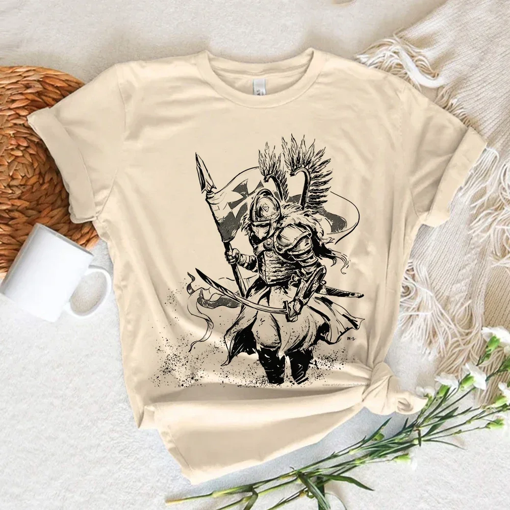 Polen Active Wear Grafik T-Shirt dehnbar elegante moderne Freizeit kleidung