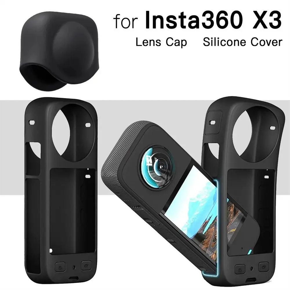 

Lens Cap Protective Body Cover for Insta360 X3 Silicone Case Lenses Protector for Insta 360 X3 Anti-scratch Accessories