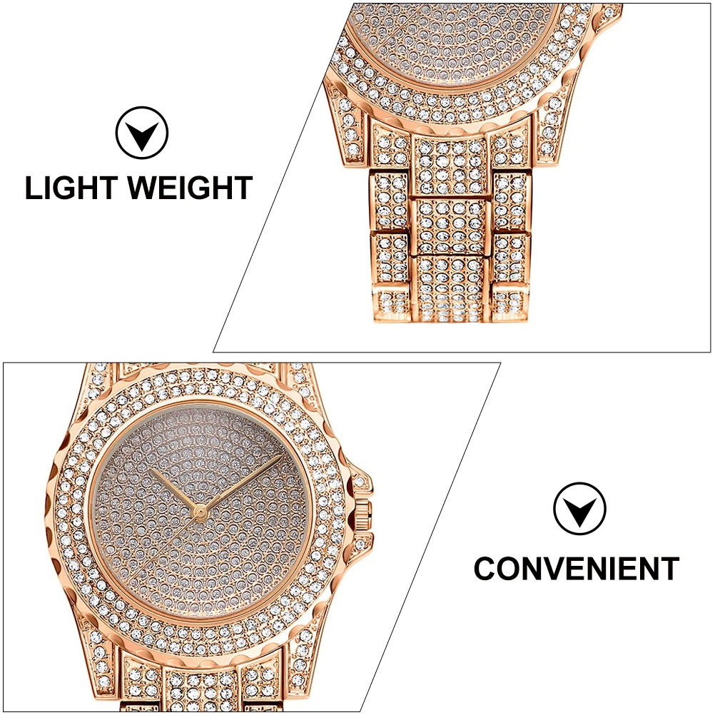 

Quartz Watches Women Wristwatch Elegant Alloy Glass Precise Movement Lightweight Comfortable Professional Long Use Stylish