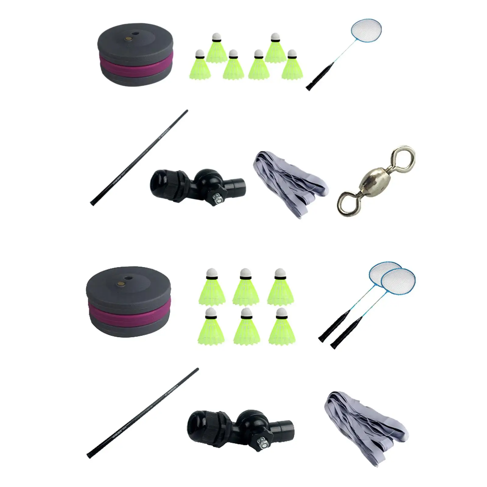 Badminton Training Kit Badminton Self Training Tool Portable Adjustable Height Badminton Rebound Trainer for Beginner Playing