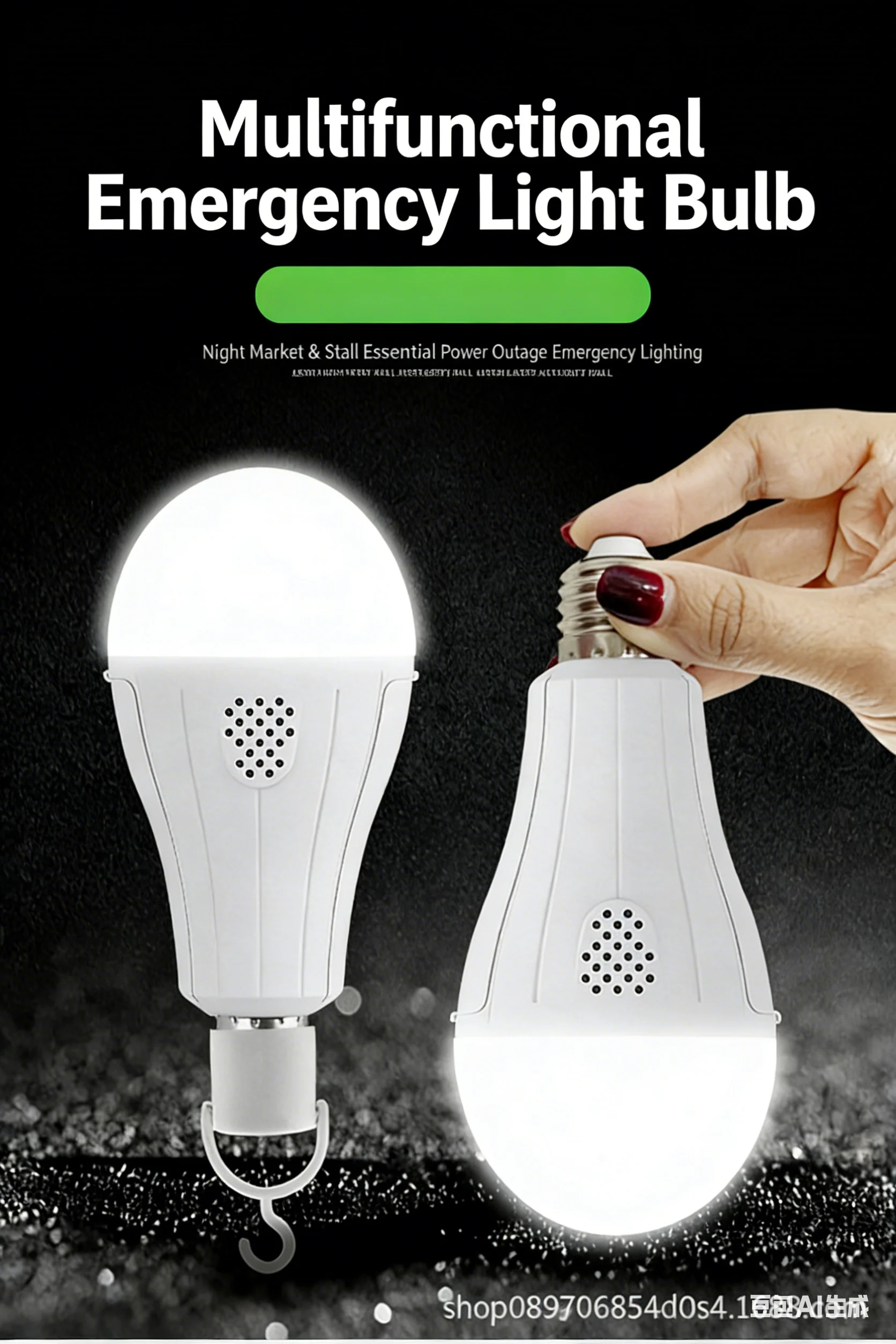 

Светодиодный аварийный светильник E27 высокой яркости, перезаряжаемая лампа со съемным аккумулятором, энергосберегающая лампа с водяным управлением для дома Blacko