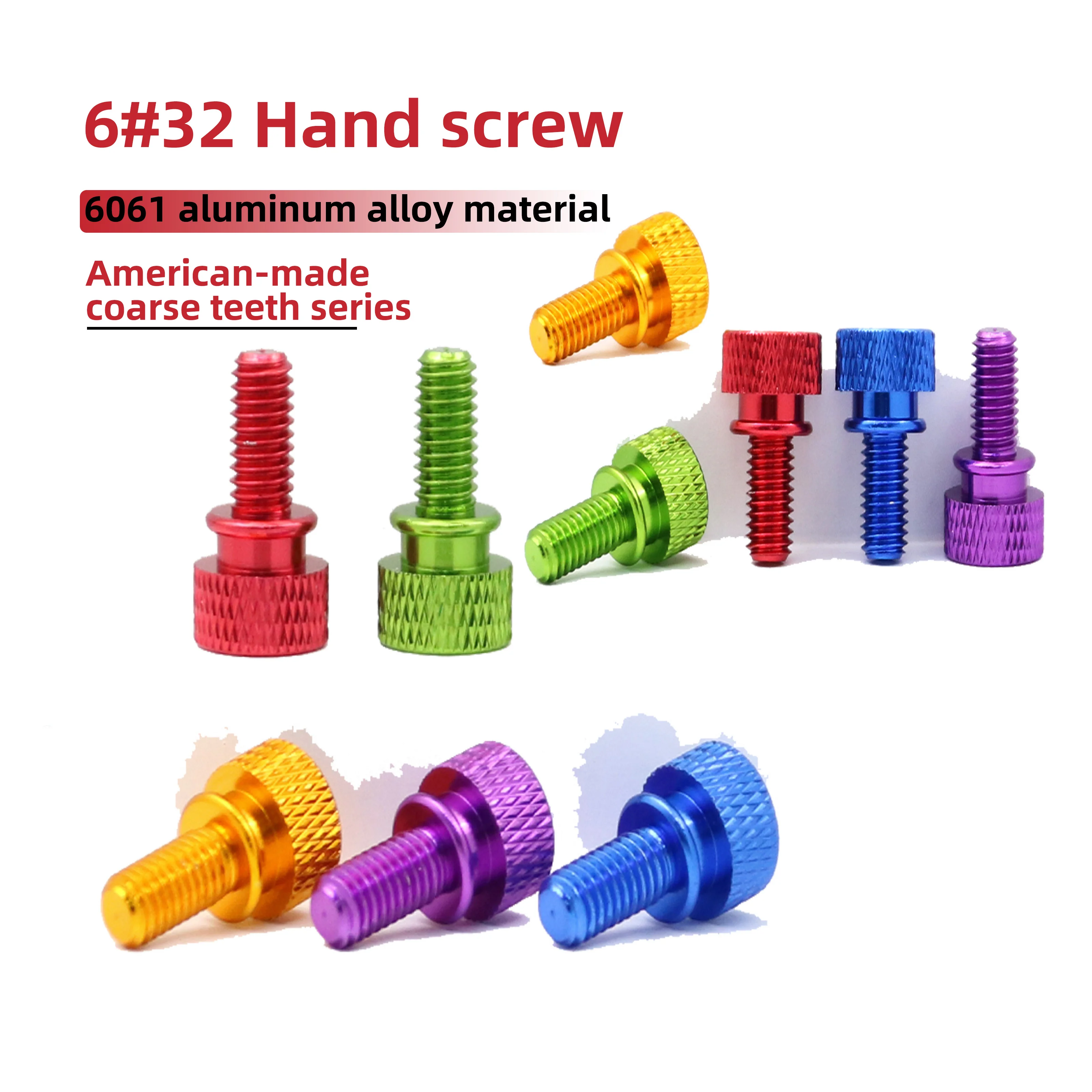 M3 M6 Color Aluminum Alloy Knurled Thumb Screws High Head Anodized PC Case Screws