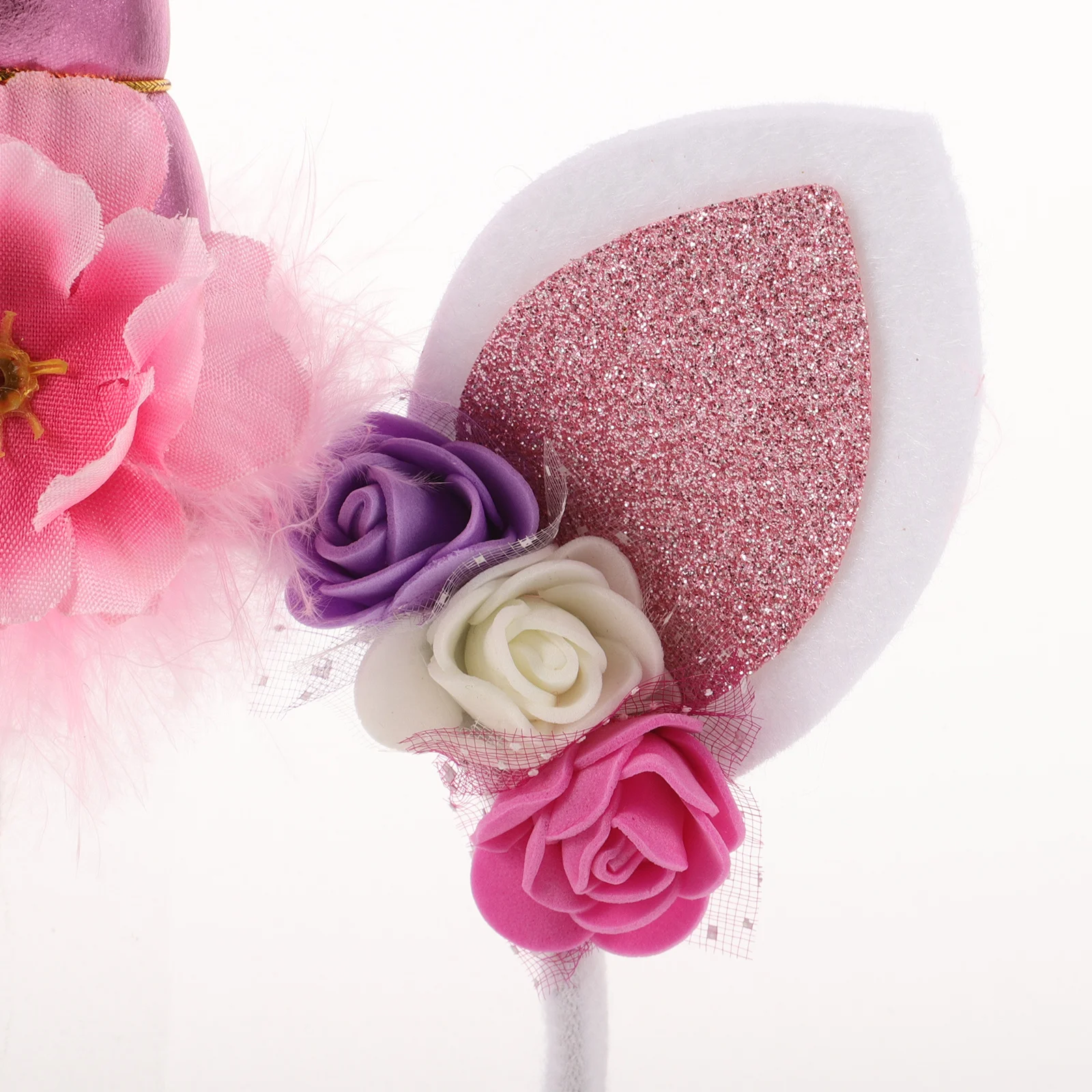 1Set Unicorn Headband Skirt Set Adjustable Half Skirt Kids Party Festival Wear Cute Hair Accessory Cosplay Photo Props