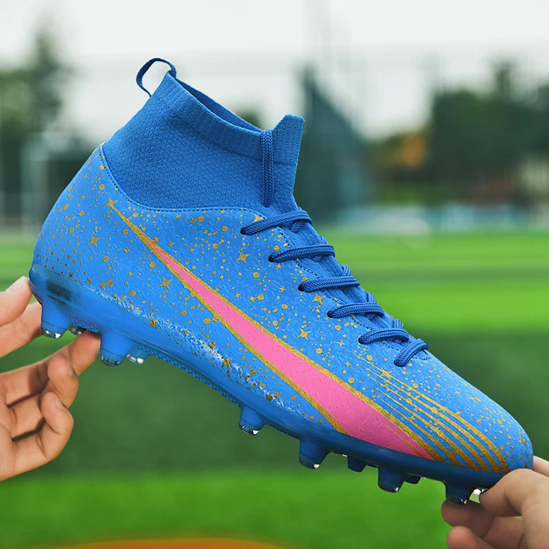 

2026 Men's Soccer Shoes Unisex Large Size Ultralight Football Boots girls Sneakers Non-Slip AG/TF Soccer Cleats Ankle Boots