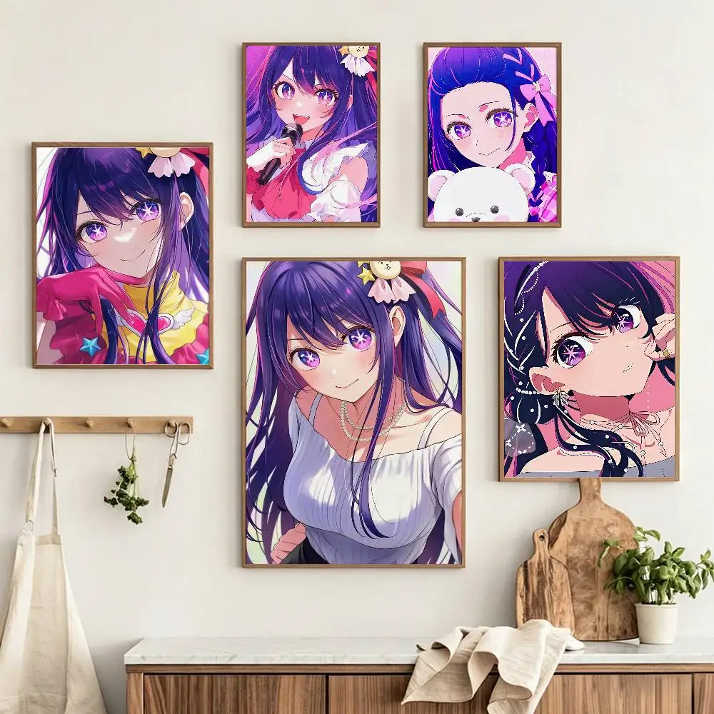 Ai H-Hoshino My Idols Child   Customizable HD Self Adhesive Waterproof Wall Art Poster