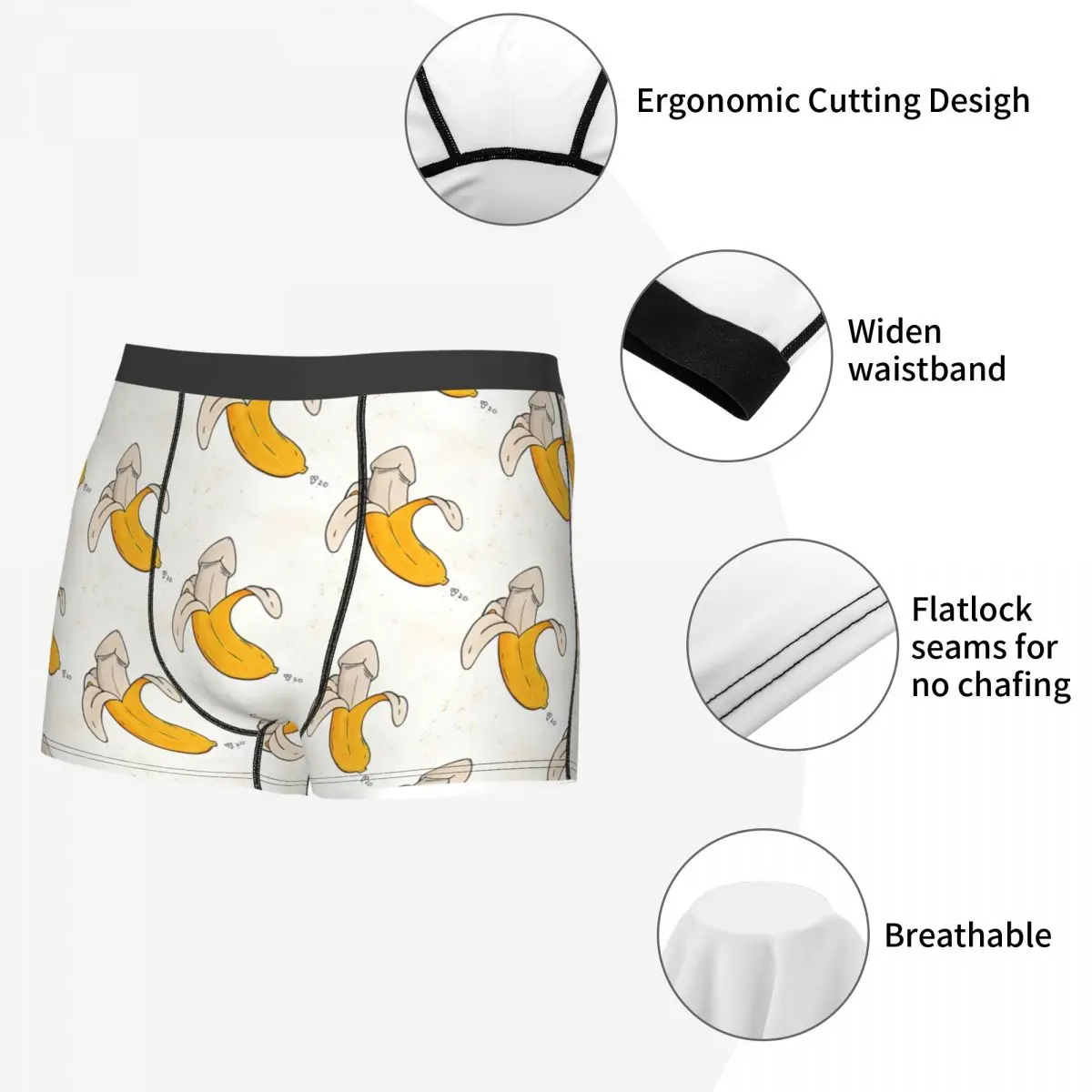 Banana Dicks Men Boxer Briefs Underpants Penis Highly Breathable High Quality Sexy Shorts Gift Idea