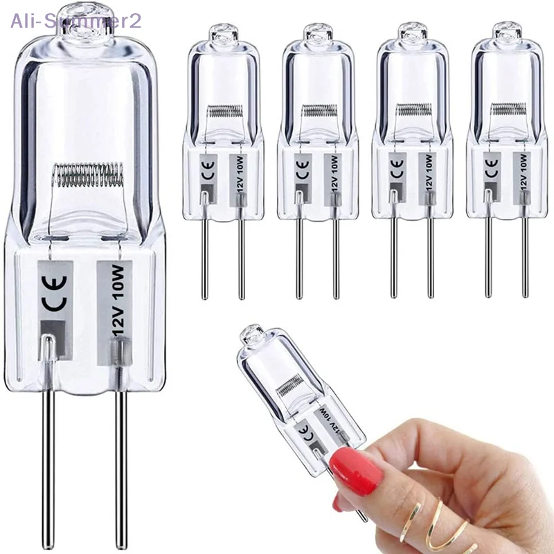 {Summer2}Multi-Pack mit 10 G4 5W-50W Halogen-Warmergie-Glühbirnen mit JC Bi-Pin-LED für Innenbeleuchtung und Kristallkugellampe