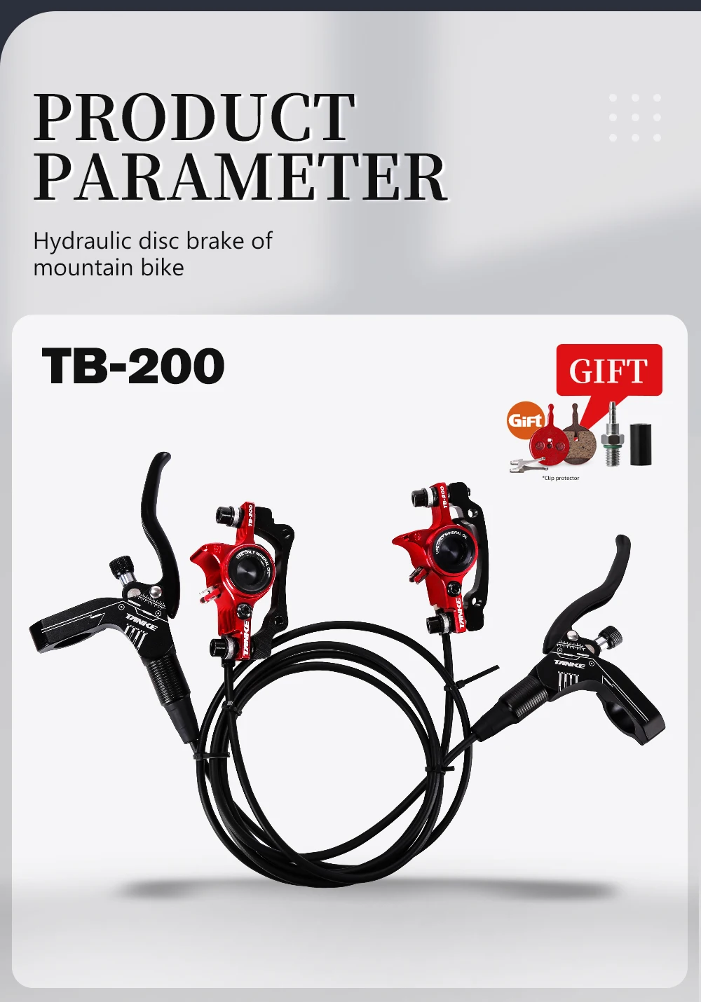 TANKE MTB Hydraulisches Scheibenbremsen-Set 160mm Öldruck CNC-Bremssattel Vorne Hinten A/B-Säule Lenker Fahrrad-Upgrade-Teile – Detail 3